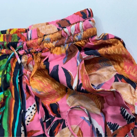 Farm Rio x Anthropologie Pants Womens Size XS Tropical Fruit Print Rayon Viscose - Picture 5 of 16